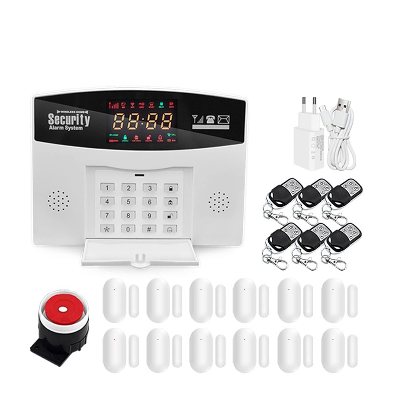 WiFi GSM Système d'alarme Tuya Smart Home Security Alarm 4 Wireless Host App Control(E)