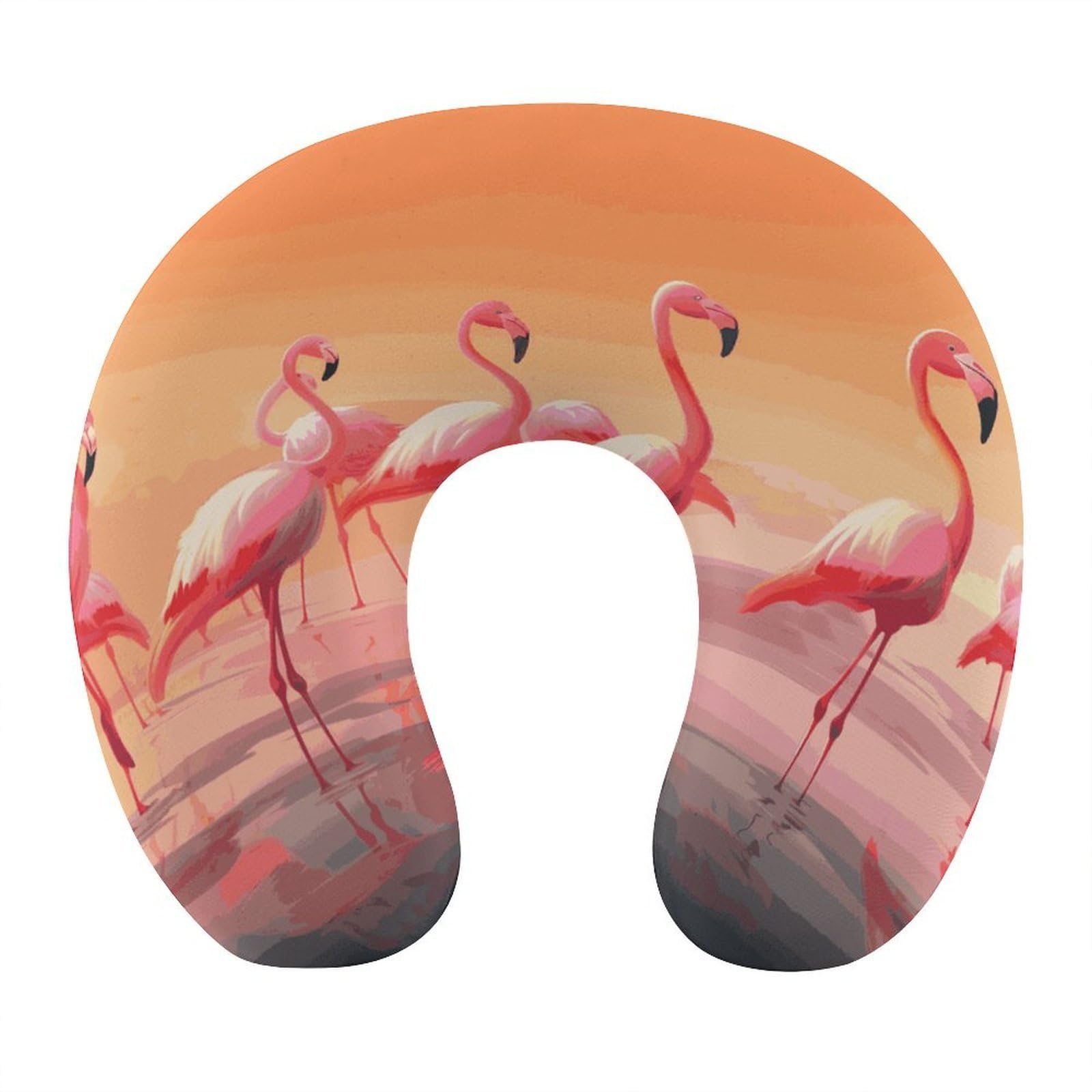 Btcowzrv Style A Flock Of Flamingos U Shaped Neck Pillow Travel Pillows
