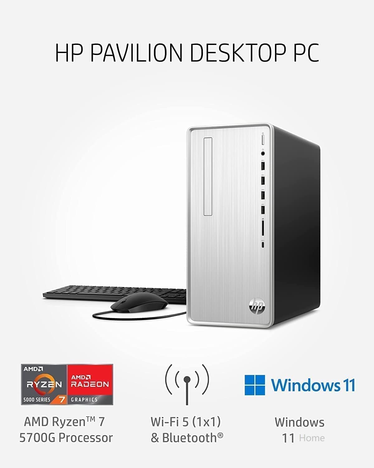 Windowsデスクトップ HP Pavilion Ryzen 7 5700G/16GB/256GB+1TB