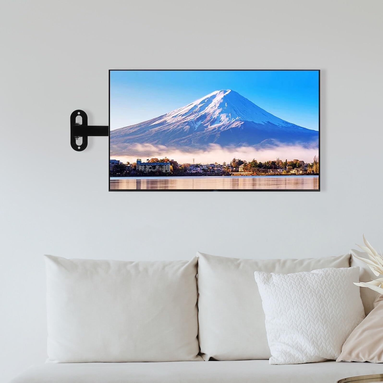 Supporto da Parete per Tv Schermo Piatto Supporto Fisso per Monitor per Computer Inclinazione Regolabile Resistente in Compatibile Schermi