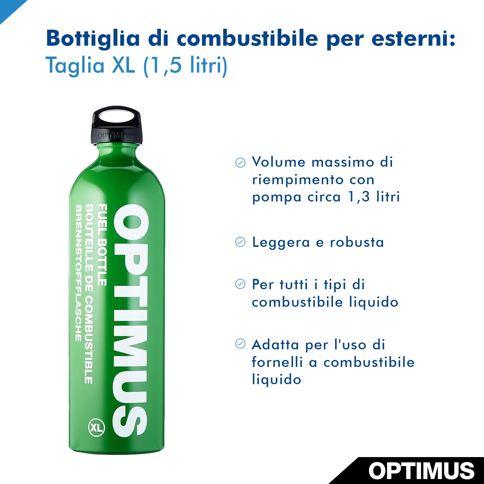 Optimus - Bottiglia di combustibile con Sicurezza per Bambini