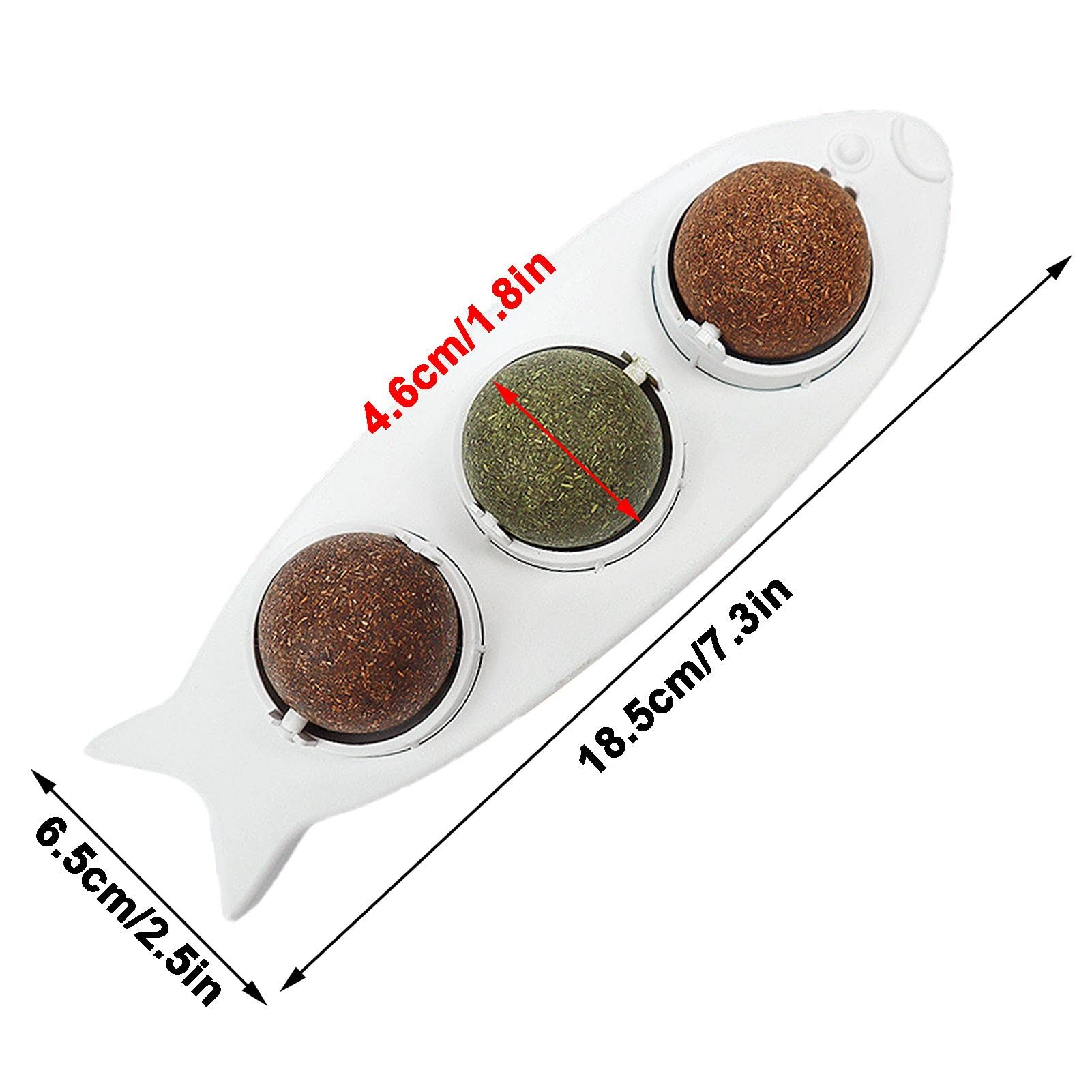 Srup 6pcs Kat Catnip Bal Set, Speeltjes met Kattenkruid, Kauwen Catnip Ball, Catnip Muur Bal, voor Het Reinigen Van Kittens