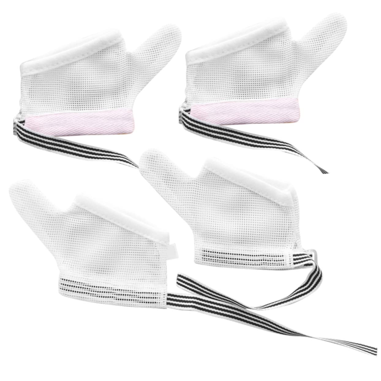 ERINGOGO Infant Finger Protector Eat Finger Cover Thumb Sucking Guard Toddler Sucking Guard Mesh Glove Set