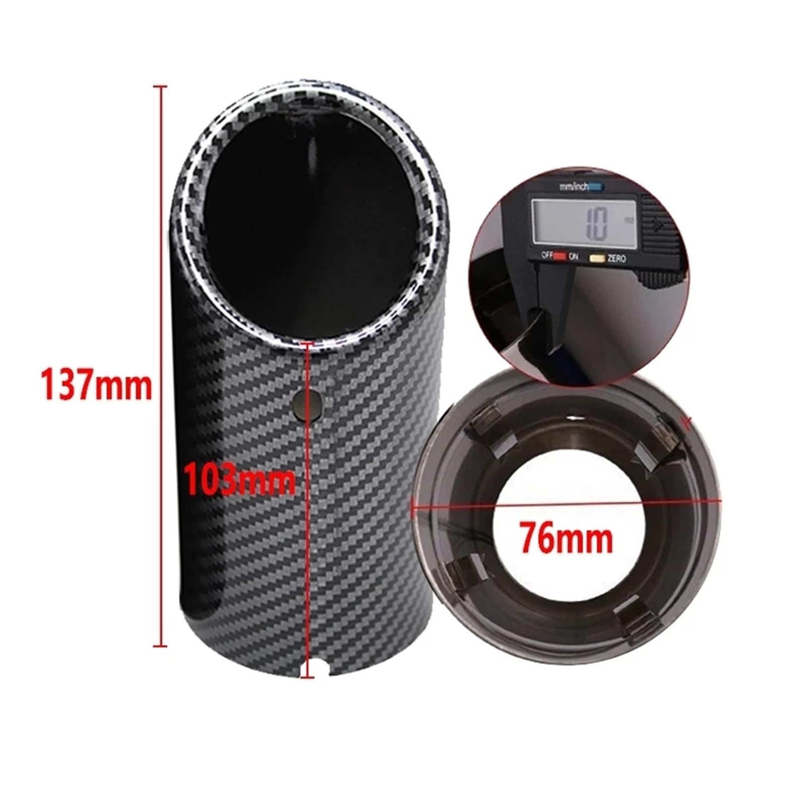 Car Silencer Pasuje do Bmw 3-seria F30 F31 F32 5-seria F10 F11 F18 520i 75mm Carbon tylny wydech samochodu rura wydechowa tłumik gardło(2pcs Blue)