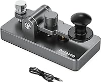 Vista 7 de Putikeeg Clásico Morse Mini Código Clave Morse Código Paleta Llave Aleación de Aluminio Mini-Key Morse CW Llave Portátil Morse Práctica Clave Oro