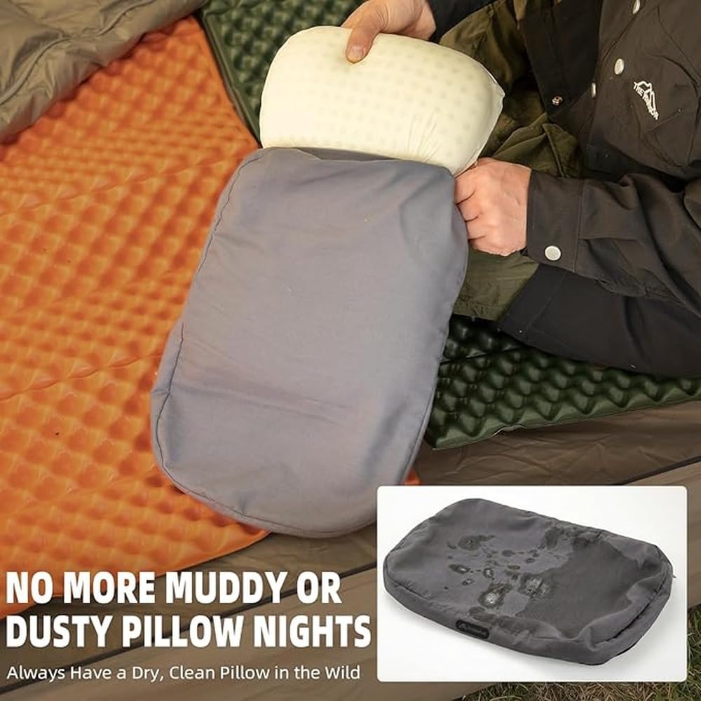 Almohada de Coche, Almohada de Camping, Espuma,Verde