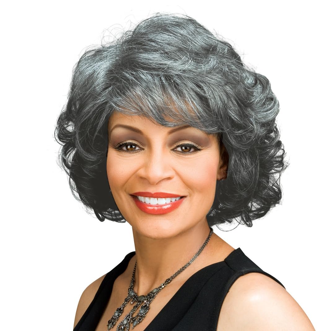 Barbara Wig Color 44 Charcoal Gray Foxy Silver Wigs