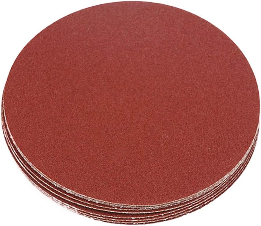 HIFROM 5 Inch Sanding Discs NO-Hole Hook and Loop 100 Grit Sandpaper Aluminum Oxide Random Orbital Sander Pads (60-Pack)