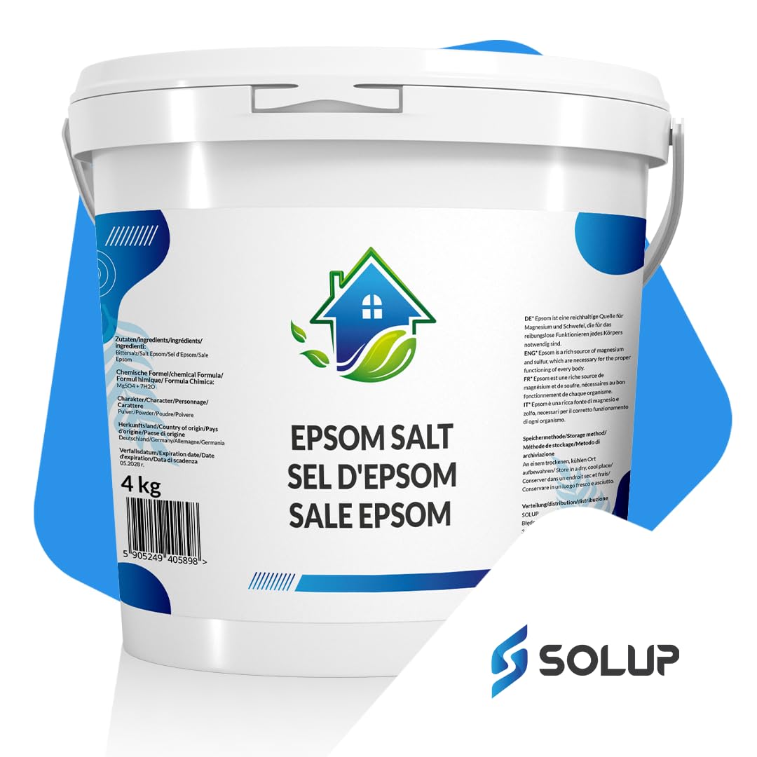 Epsom Sól Do Kąpieli, 4 kg, Sól Gorzka I Oczyszczania Jelit, Siarczan Magnezu, Naturalna