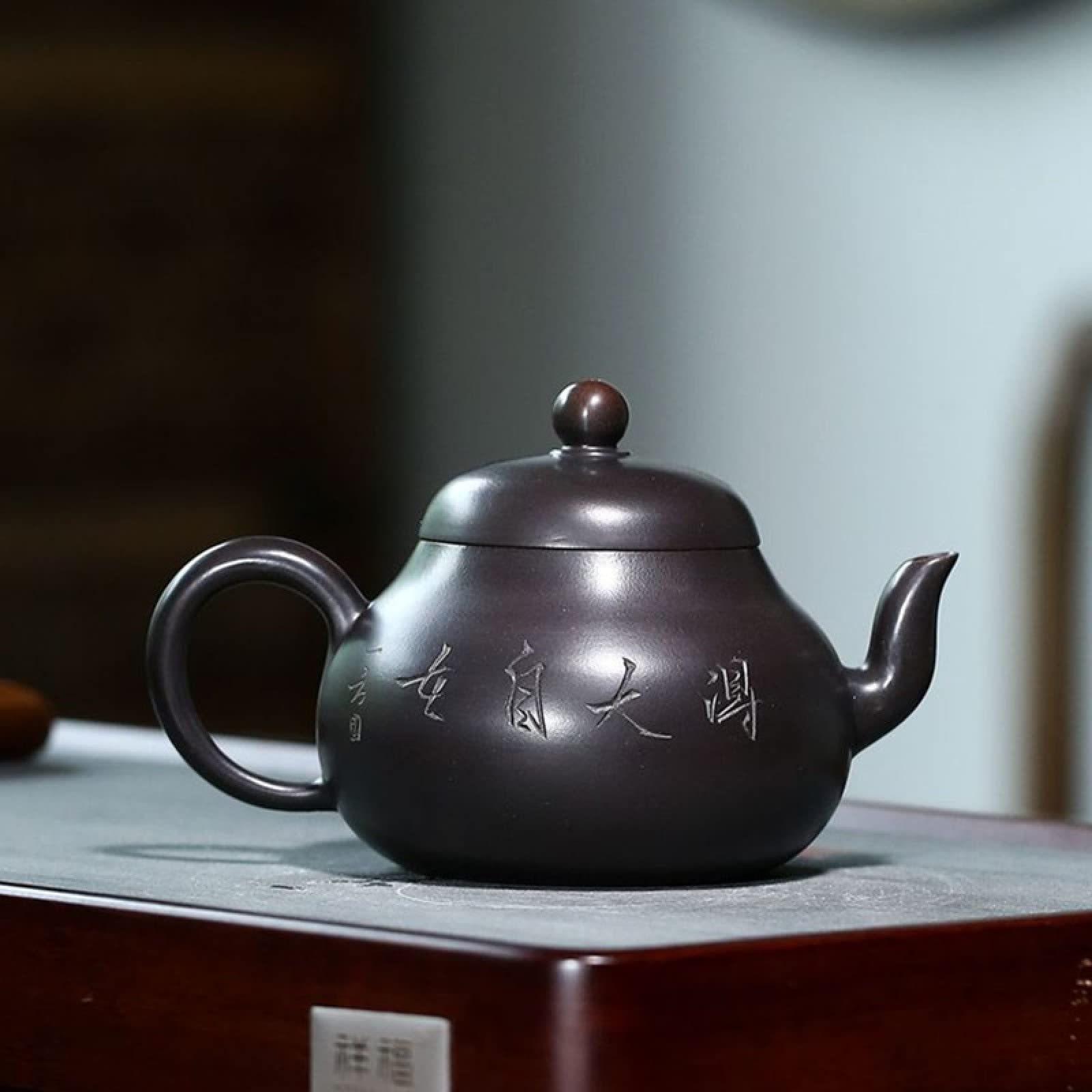 Kung Fu Teaware Tetera De Arena Púrpura Yixing De 190 Ml, Tetera con Filtro De Barro Negro