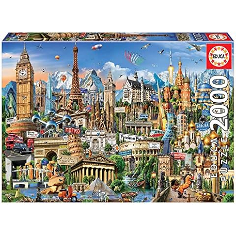 Educa Borrás 2000 Piece Europe Landmarks Puzzle Cover