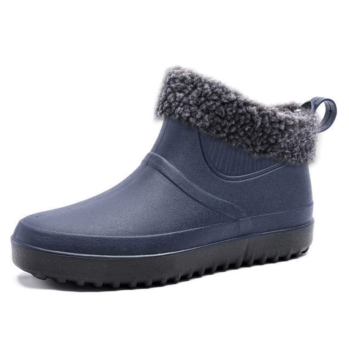 AONEGOLD Męskie gumowe buty przeciwdeszczowe wsuwane wodoodporne rurki na niskim obcasie PVC bardzo lekkie kalosze outdoorowe ogrodowe buty robocze