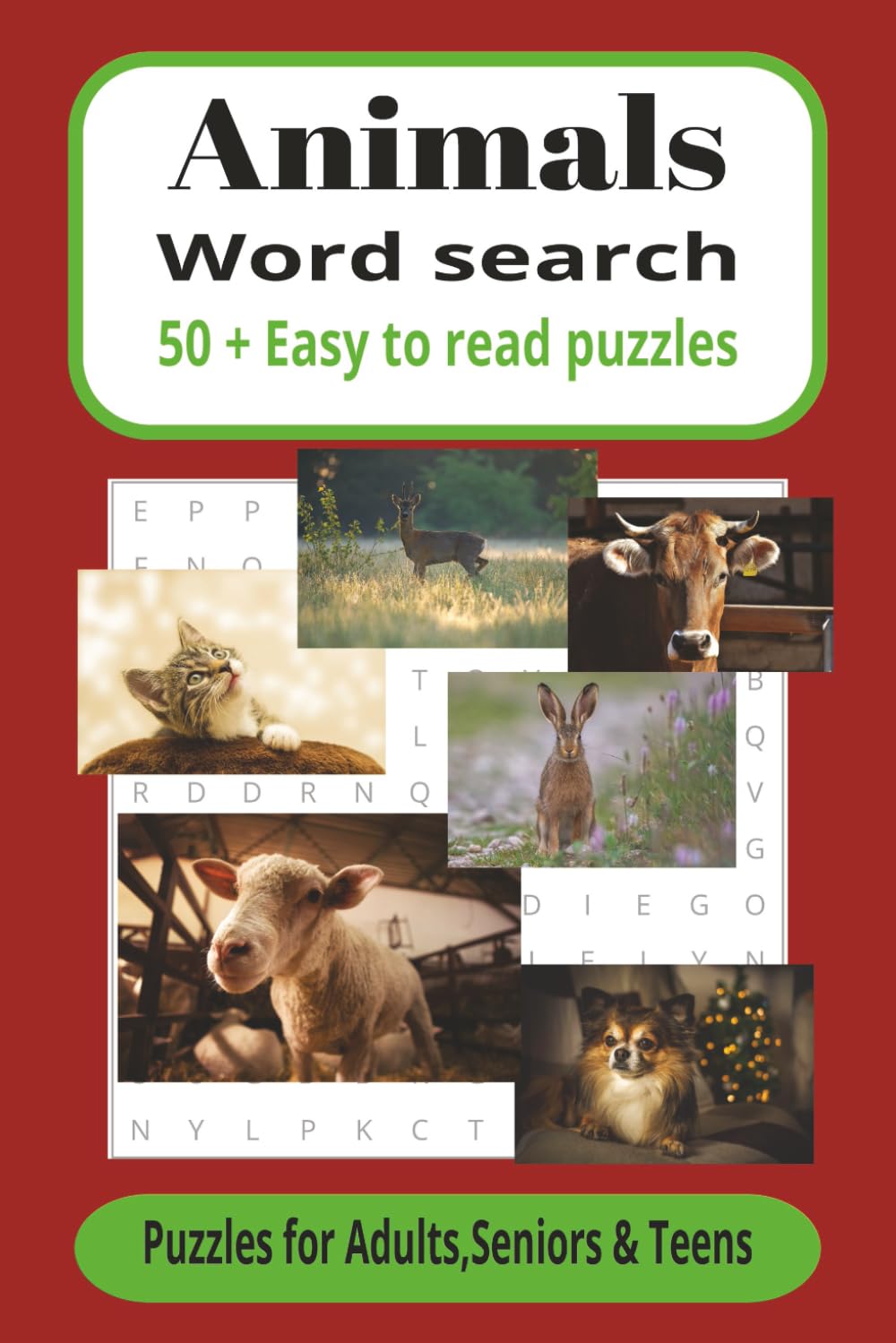 animals word search: 50+ animal Word Search Puzzles with Answers Included | 110 Pages of animal themed Word Search Puzzles for Adults and Teens: