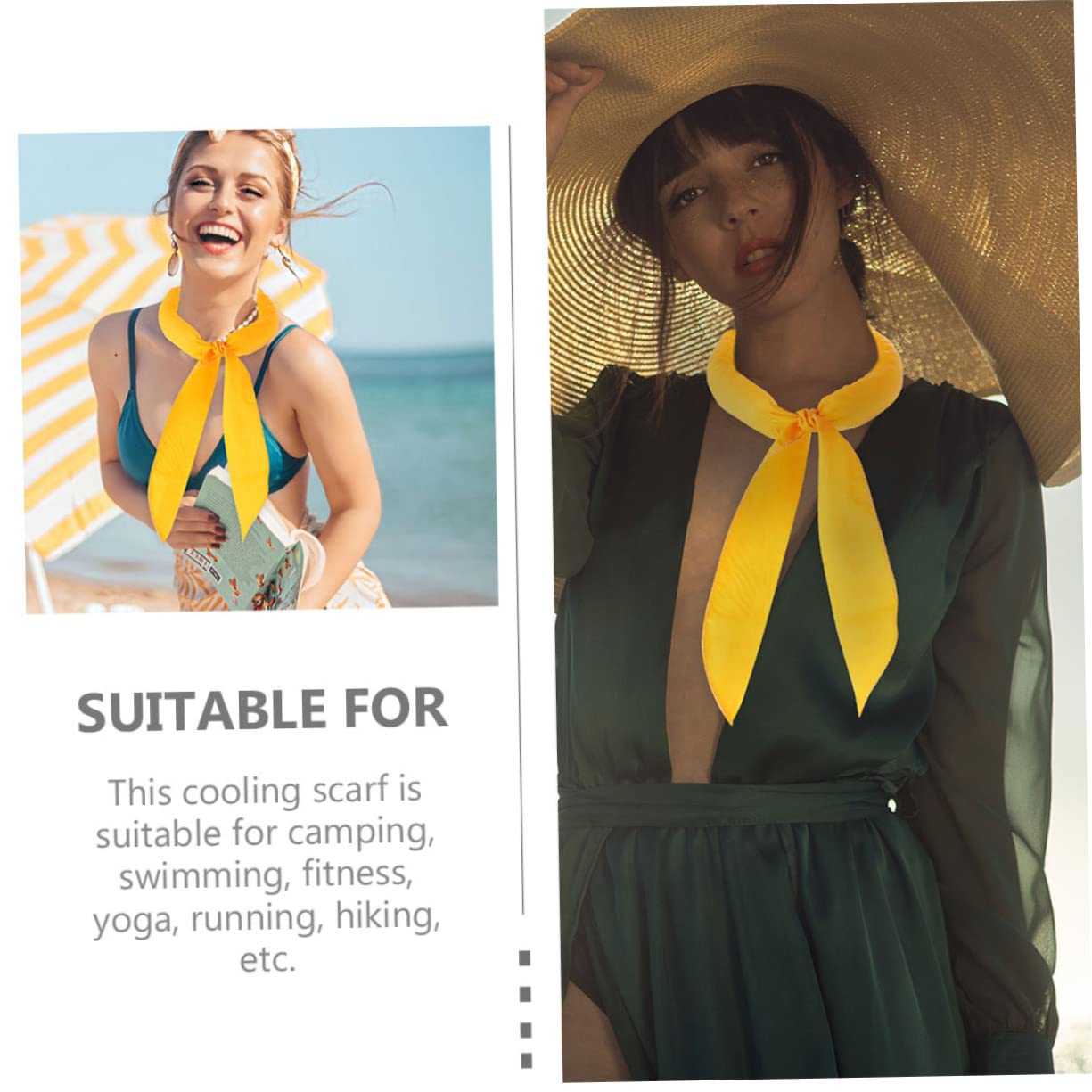 BESPORTBLE 6pcs Summer Cooling Towels Neck Cooler Quick Dry Fitness Absorbent Scarves for Running Hiking Yoga and Outdoor Activities