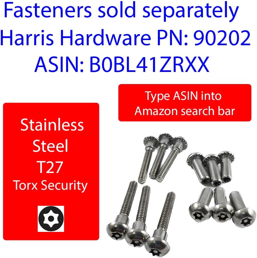 Miniatura 3 de Harris Hardware TP5410 Strike & Keeper - Soporte de zamac fundido a presión para pilastras de 1-14" de grosor, cromado