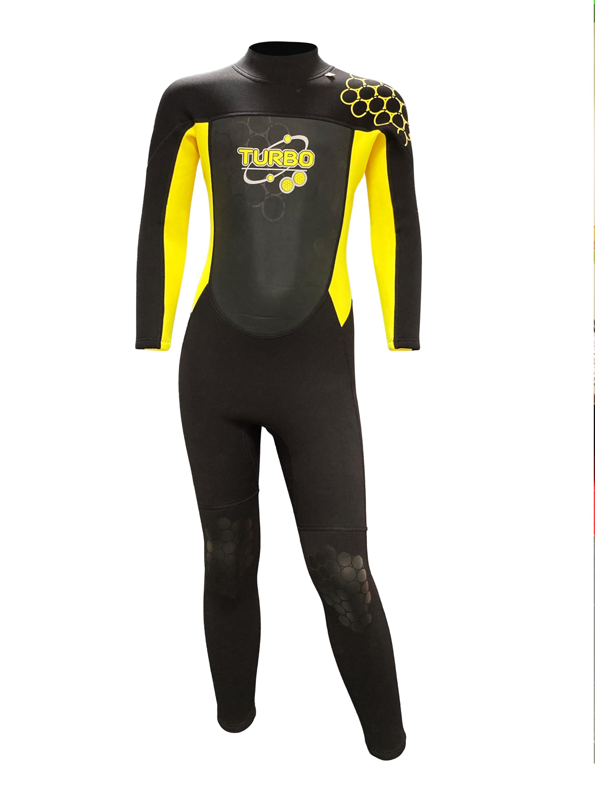 Venture Hut Kids 2.5mm Turbo Full Wetsuit - Yellow - 14-15 Years