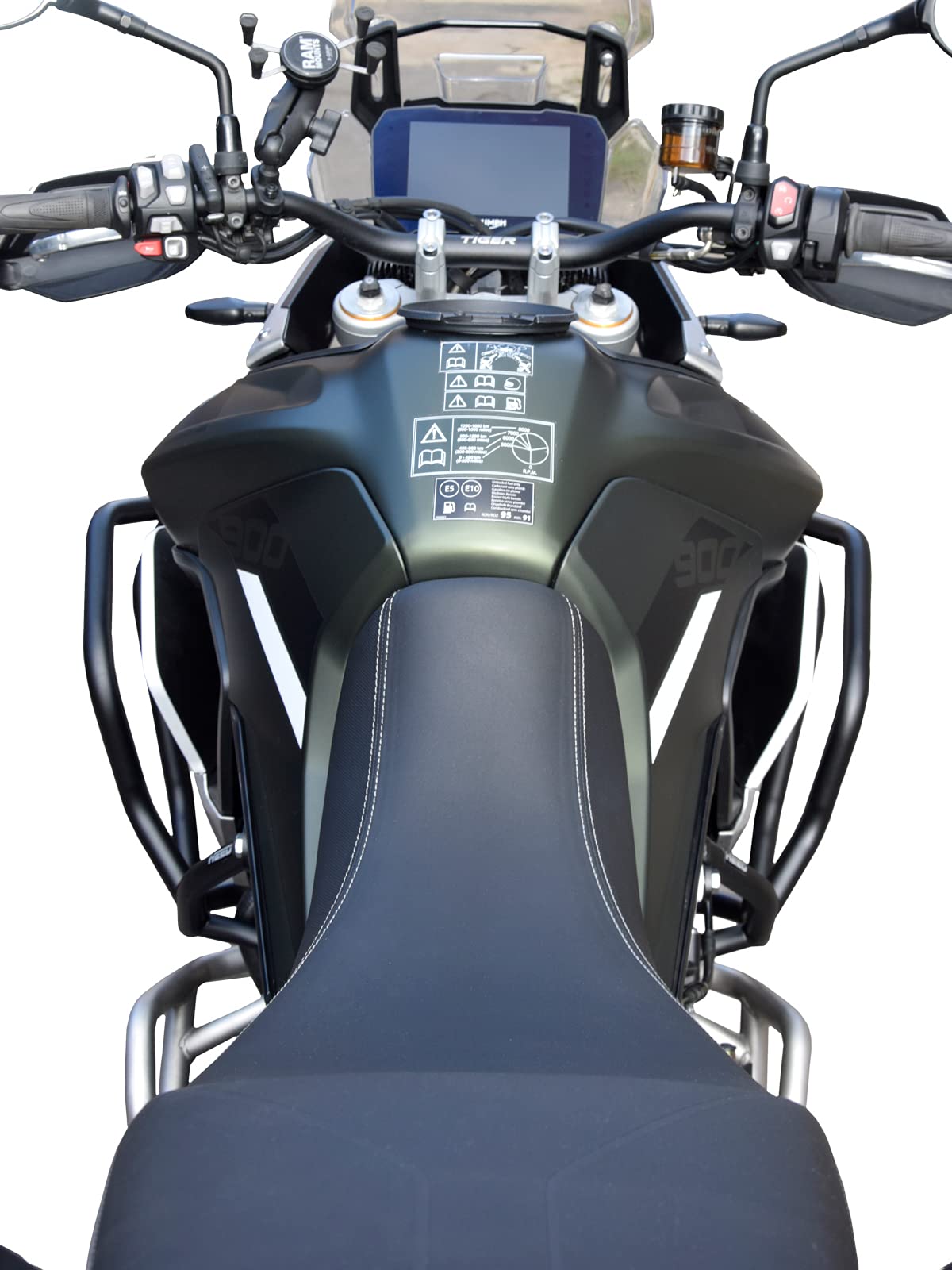 Defensa Protector de Motor Heed para Tiger 900 GT/Rally (2020-2023) - Superior, Negro