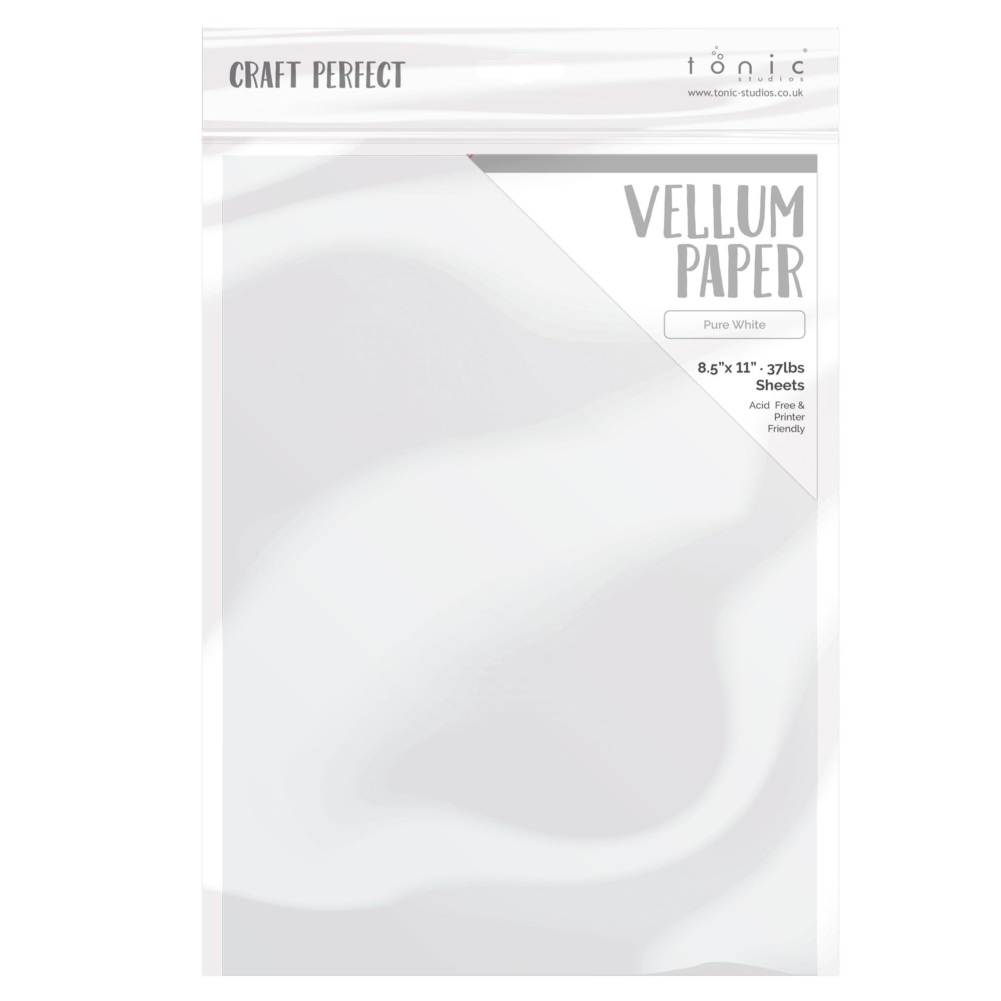 Craft Perfect Pure White Vellum 10/PKG 8.5X11