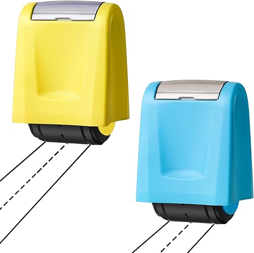 2 sellos de rodillo de práctica de líneas de escritura a mano, sellos enrollables de línea autoentintada, tiras de oraciones, práctica de escritura