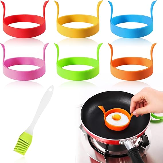 7 Loch Spiegelei Form Silikon - Pfannenform Für Pancakes & Waffeln Backform