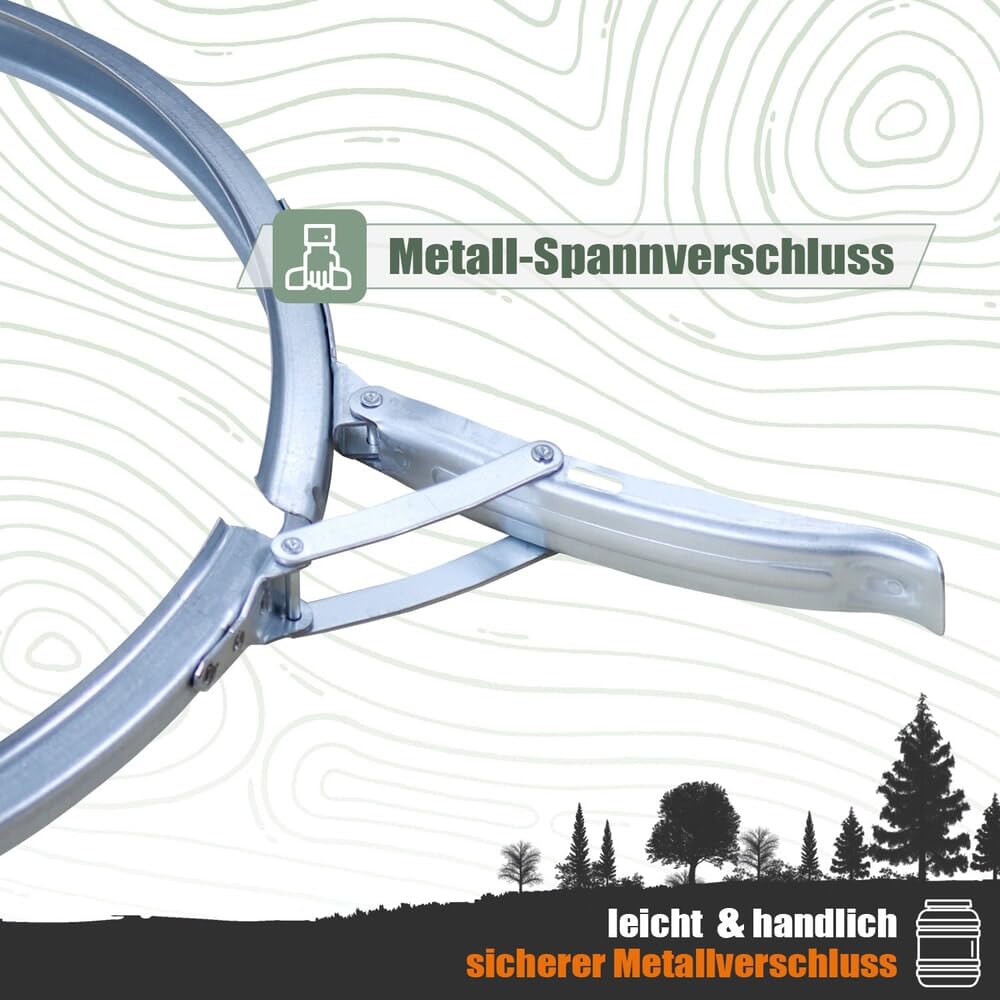 HEMMDAL Spannringfass 85 Liter | Lebensmittelecht | BPA-freier Kunststoff | Stapelbar | 2 Tragegriffe | 340 mm Öffnung | Made in Europe | Mit Deckel | Rund | Blau