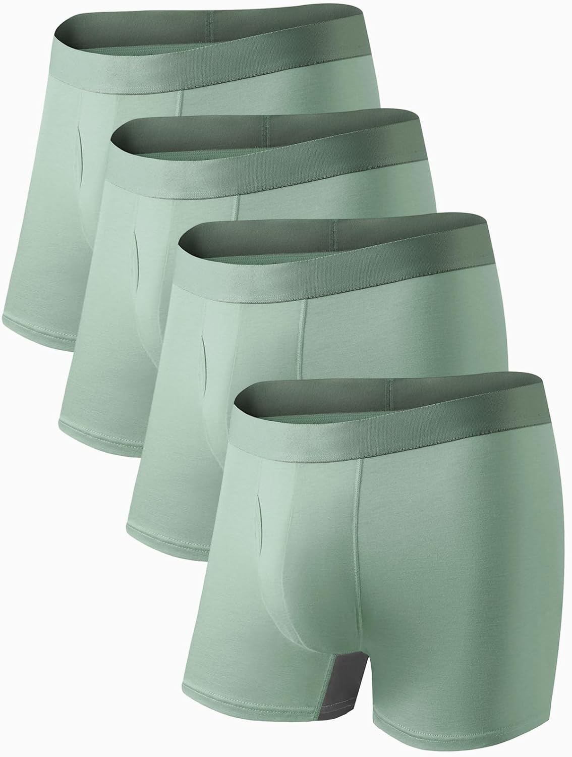 Auxo Mens Boxer Briefs Underwear Modal Breathable No Riding Up Moisture Wicking 4 Pack