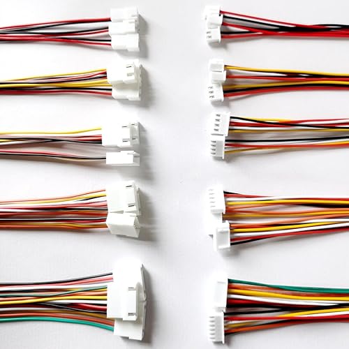 Miniatura 3 de BOJOUL Para 15 juegos JST XH 0.100 in 2 + 3 + 4 +5 + 6 pines 26AWG macho + conector hembra con cable de alambre 7.9 in utilizado en juguetes de PCB