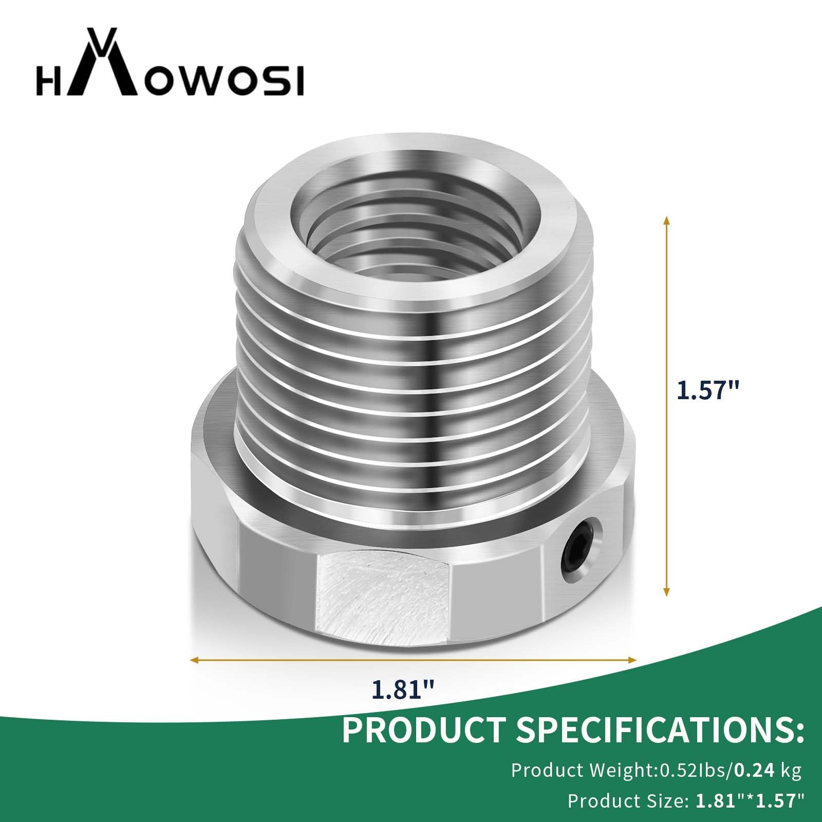 Adapter wrzeciona wrzeciona wrzeciona tokarskiego, konwertuje 1"x8 TPI na 1-1/2-8 TPI do tokarki do obróbki drewna