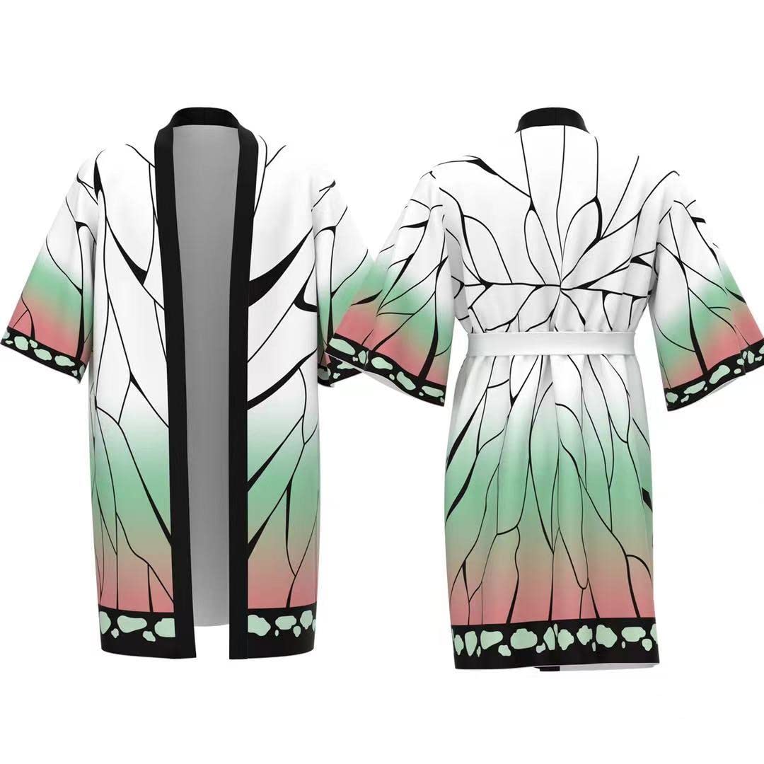 Kimono De Cosplay De Demon Slayer Para Adultos - Personajes Como Rengoku, Nezuko, Zenitsu; Tela De Poliéster, Tallas XS A 3XL