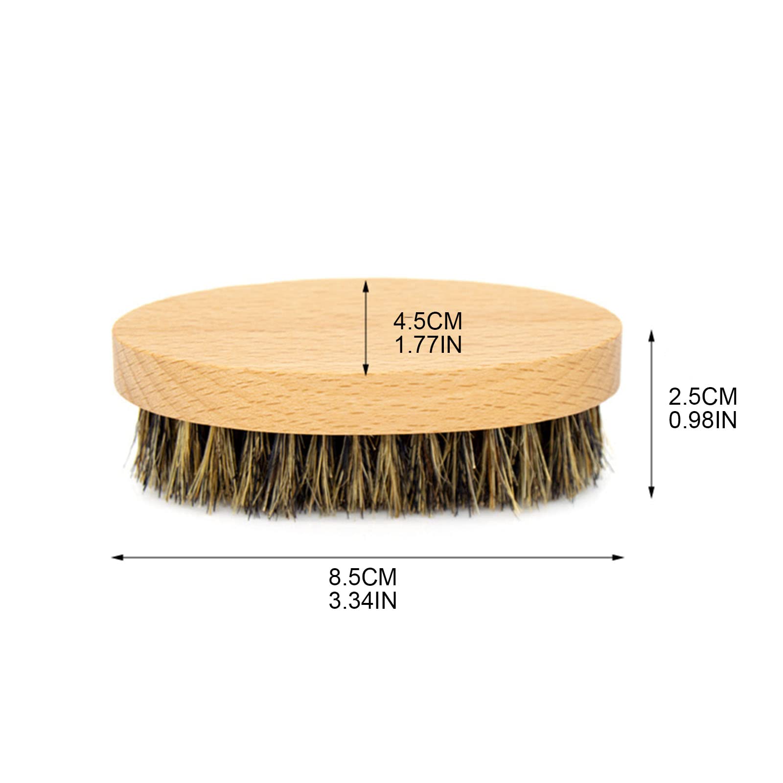 Spazzola da barba ovale con manico in legno setole di cinghiale Spazzola per barba e baffi Pettine da massaggio per uomini Strumento per la cura dei capelli del viso
