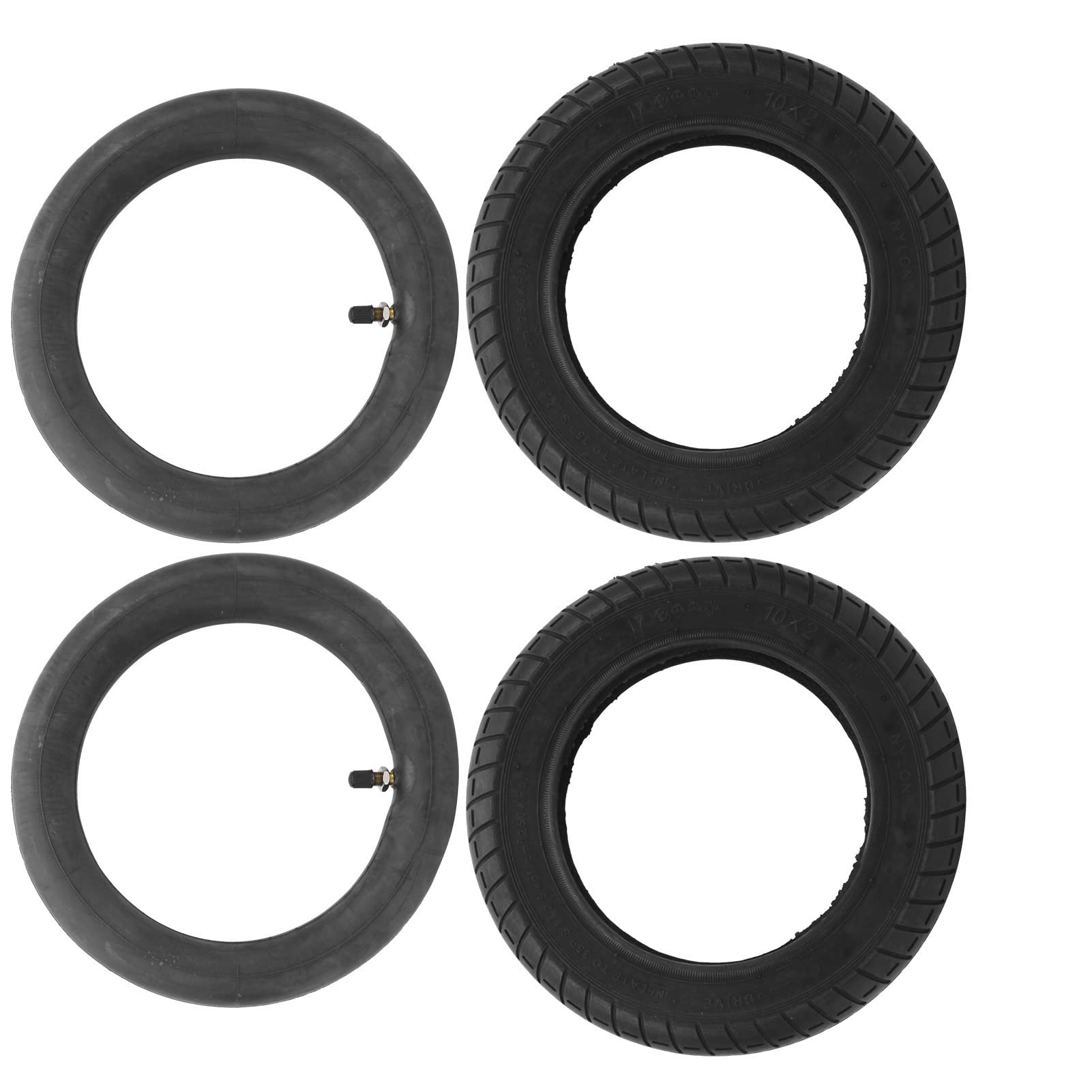 10in Cover Tyre Inner Tube Heighten Set Reliable Replace Scooter Tyre Spare Tyre Replacement Improve Performance for M365 Scooter