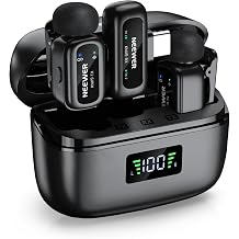NEEWER KM19 Mini Lav Mic Compatible with iPhone 17 16 15, Black