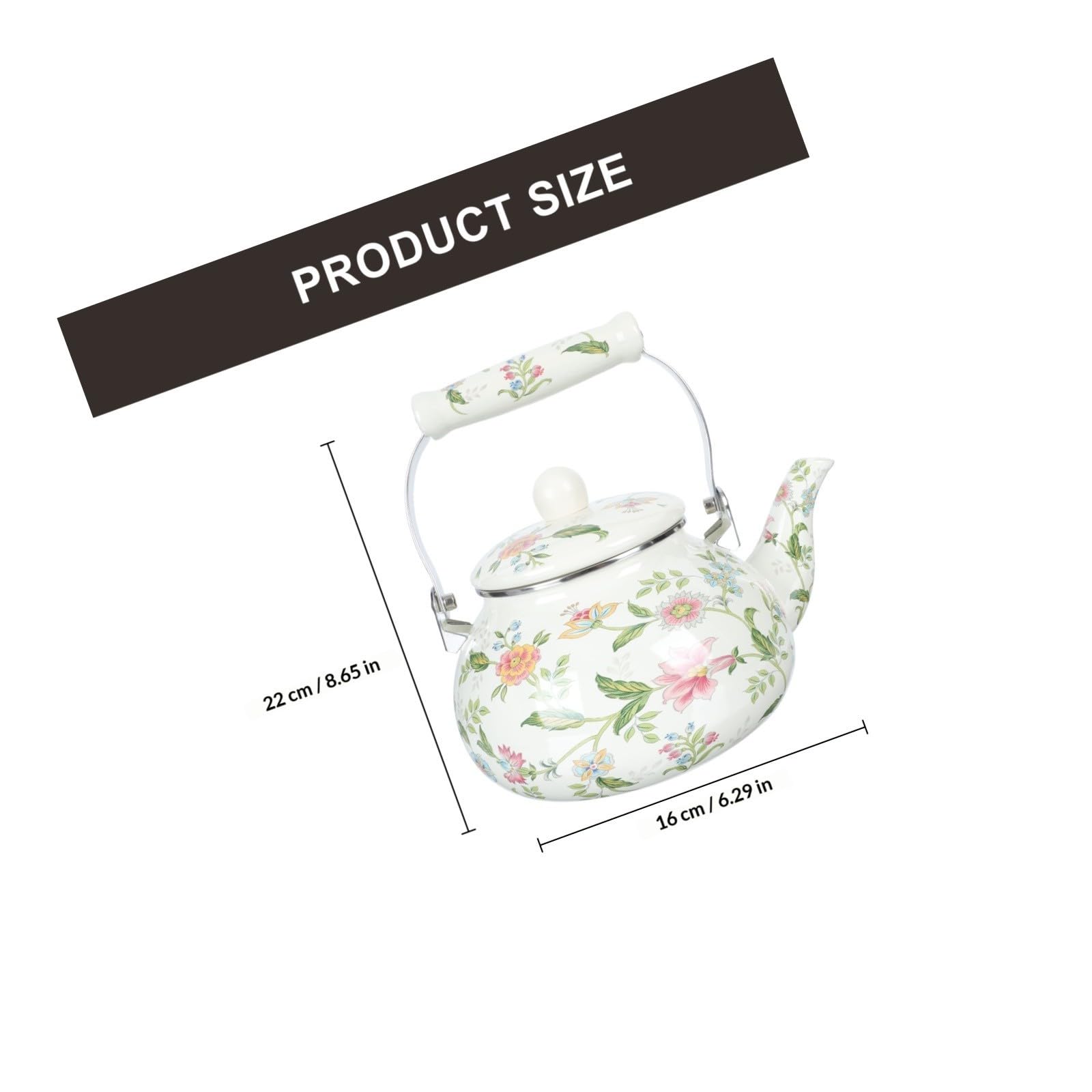 Hervidor de Cocina Esmaltado de 2,5 L para Hogar Retro Elegante