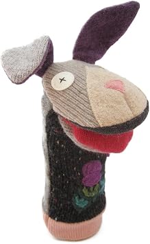 Cate & Levi - Hand Puppet - Premium Reclaimed Wool - Handmade in Canada - Machine Washable Bunny
