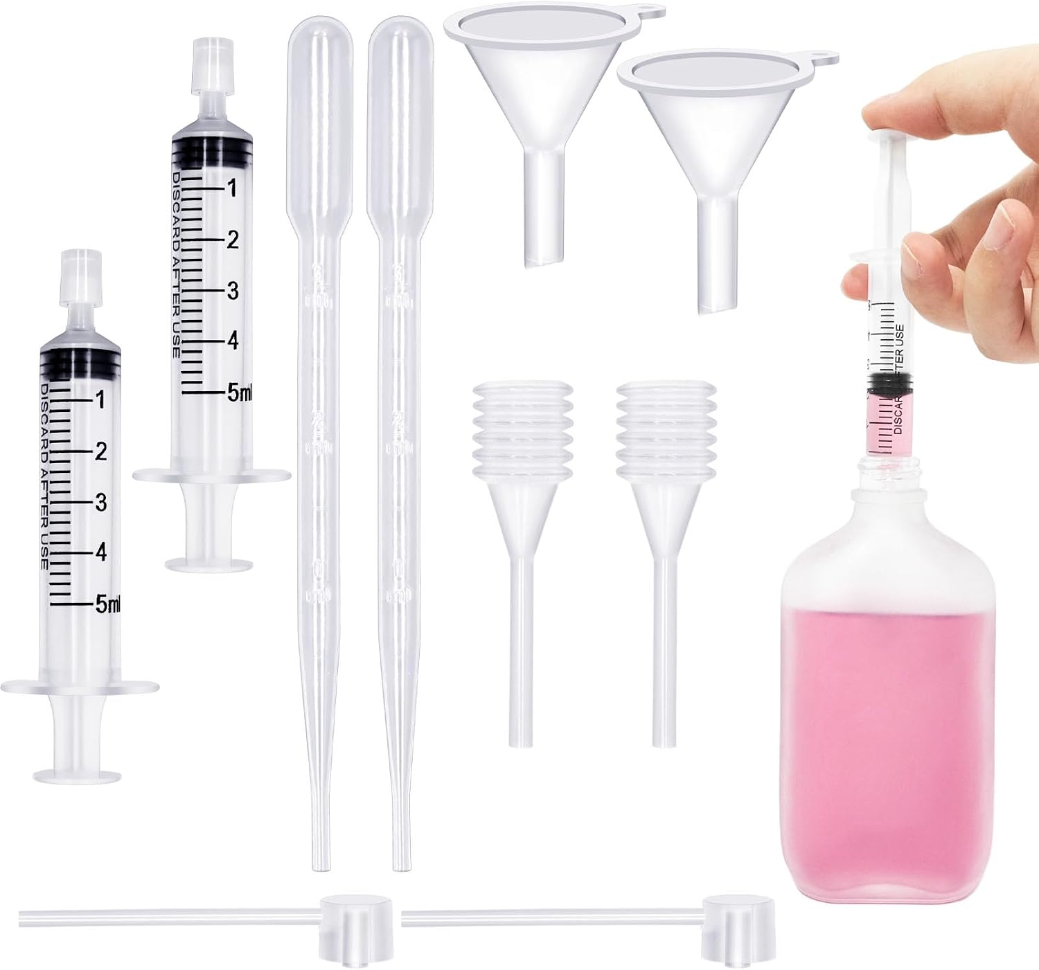 Perfume Refill Kit Tool,10 Pcs Plastic Perfume Dispenser Transfer Tools,5ml Clear Perfume Funnel Dispenser Pump Transfer to Empty Bottles,Perfume Atomizer Refill Tool for Travel Refillable Cologne