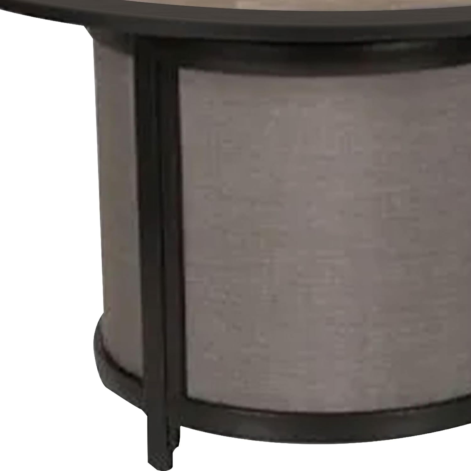 Four Seasons Courtyard 54" Steel 40K BTU Edison Park Smokeless Propane Gas Fire Pit Round Table Outdoor Backyard Fireplace for Patios and Decks, Brown