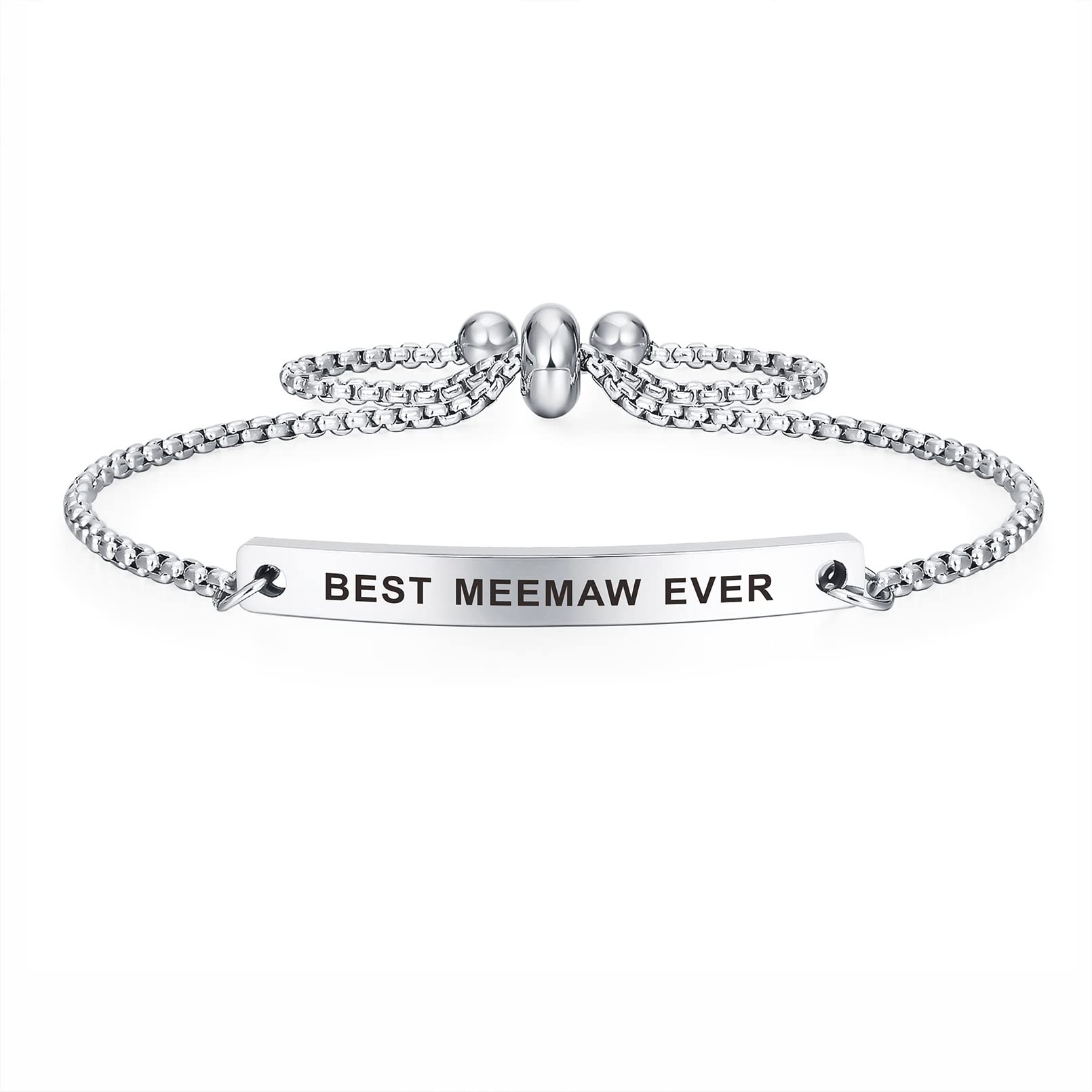 SOUSYOKYO Meemaw Bracelet Jewelry - Best Meemaw Ever - Love Mothers Day Birthday Gift Ideas