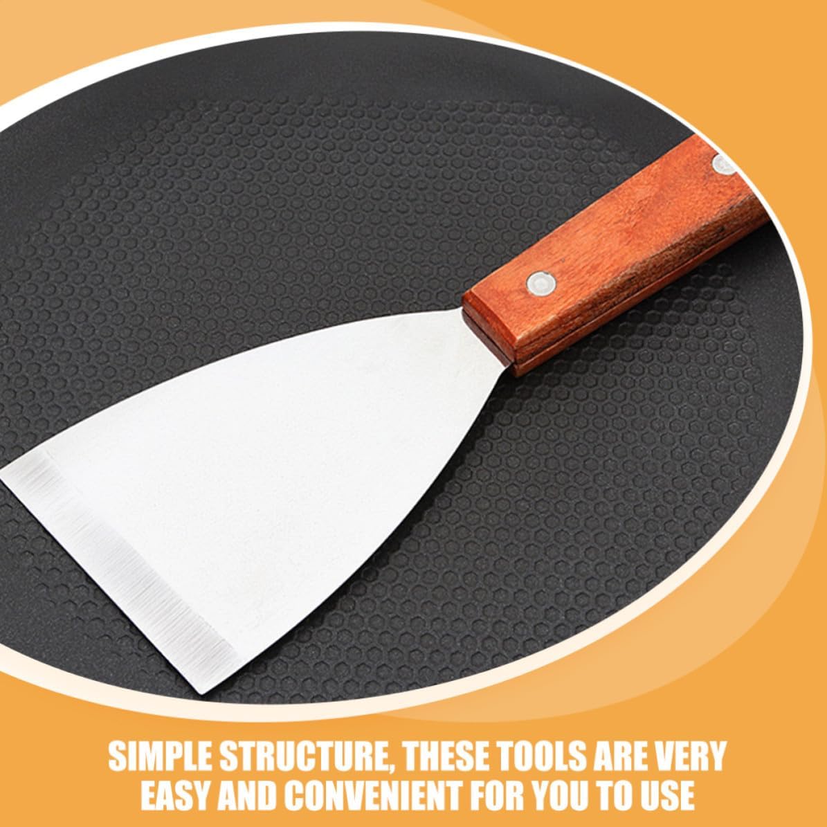 Pancake Making Tool Set with Nylon Scraper and Wooden Handle | Crepe Spreader Kit, Easy Operation, Comfortable Grip, for Baking and Pancakes