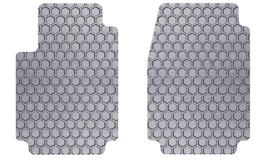 Photo 1 of Intro-Tech AU-102F-RT-G Hexomat Front Row 2 pc. Custom Fit Auto Floor Mats for Select Austin Mini Cooper Models - Rubber-Like Compound, Gray Front 2 Mats (Driver & Passenger) Gray
