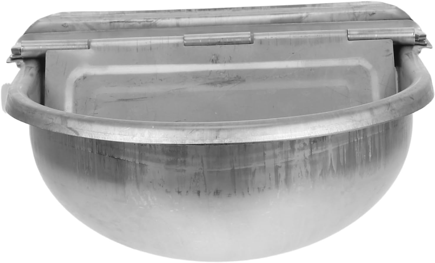 BESPORTBLE Automatic Stainless Steel Water Bowl for Cattle Sheep and Pigs Durable Farm Grade Water Trough with Float Valve for Easy Hydration Management and Low Maintenance
