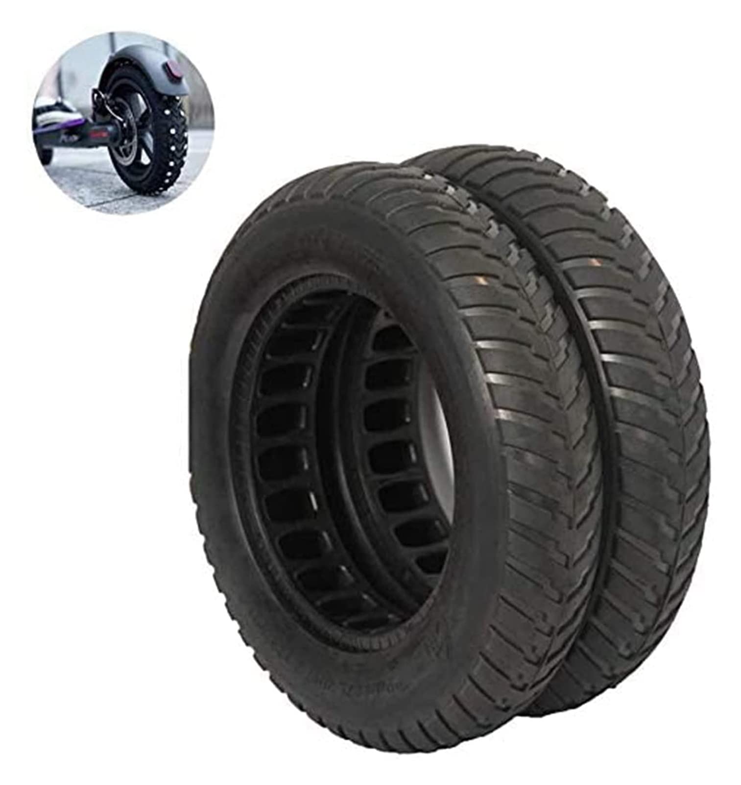 Ruote di Ricambio per Monopattino Elettrico, Pneumatici a Nido d'Ape pieni da 10 Pollici 10X2.125, Resistenti all'Usura e alle forature, Accessori per Monopattino Elettrico