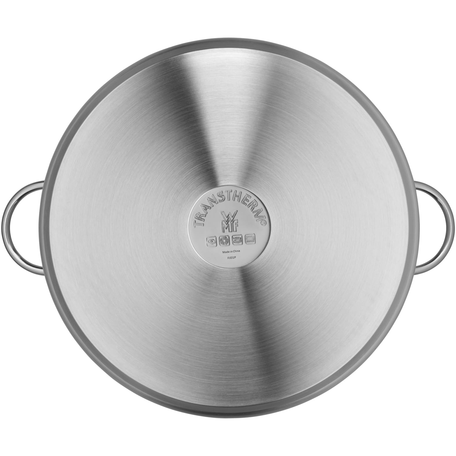 WMF Gemüse- Suppentopf Induktion 28cm, Metalldeckel mit Dampföffnung, Kochtopf groß 14l, Cromargan Edelstahl mattiert, großer Topf unbeschichtet, backofengeeignet