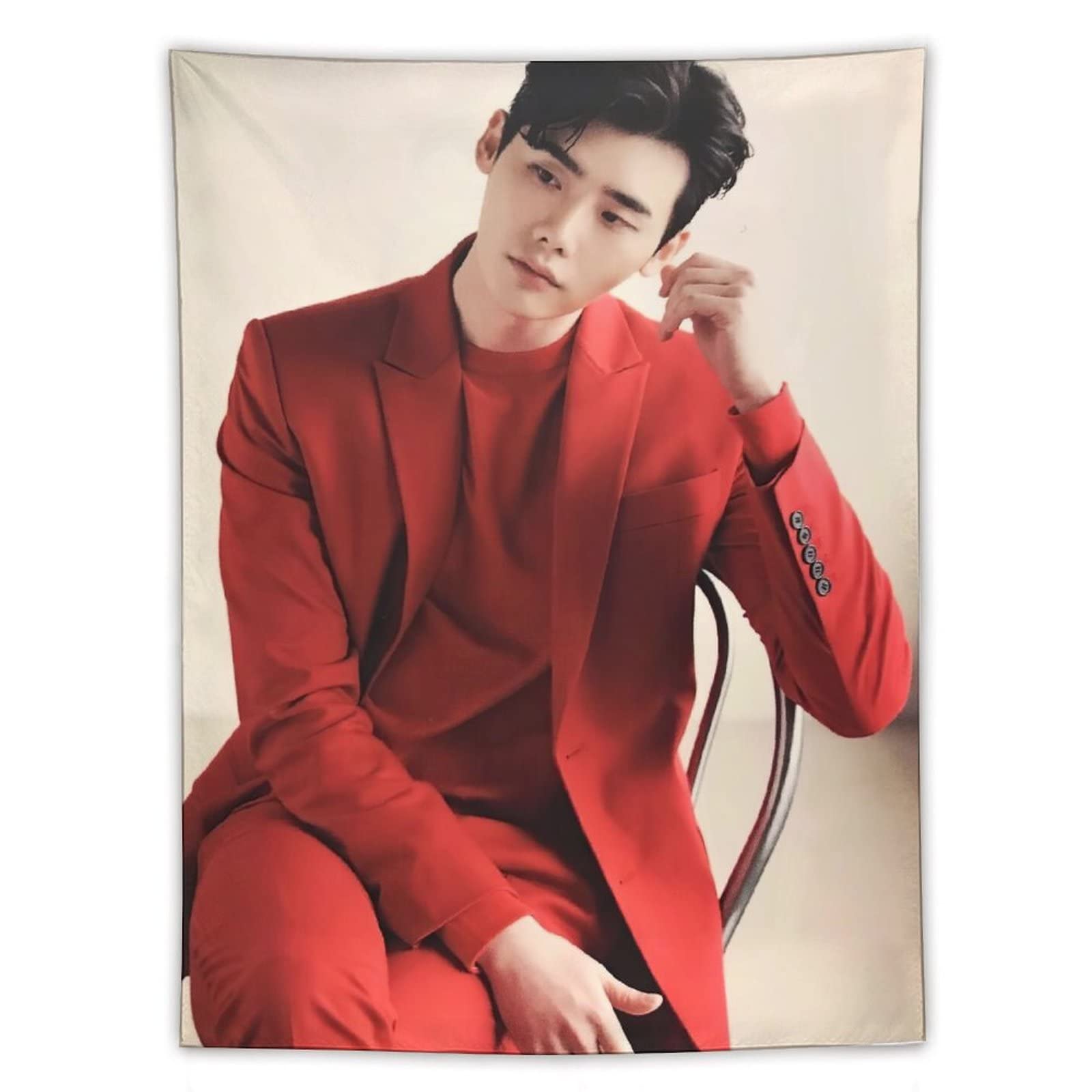 ZEZHE Lee Jong Suk Art Photo Tapestry (1) Gifts Polyester Painting Tapestry Wall Art Bedroom Decorative Picture Prints Modern Decor 60"x80"