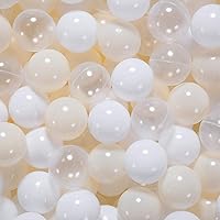 Vista 11 de GOGOSO Pelotas para hogueras de 100 unidades para niños pequeños, bolas de plástico para piscina y accesorios de fiesta rosa, decoración