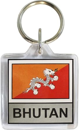 Flagline Bhutan - Country Lucite Key Ring