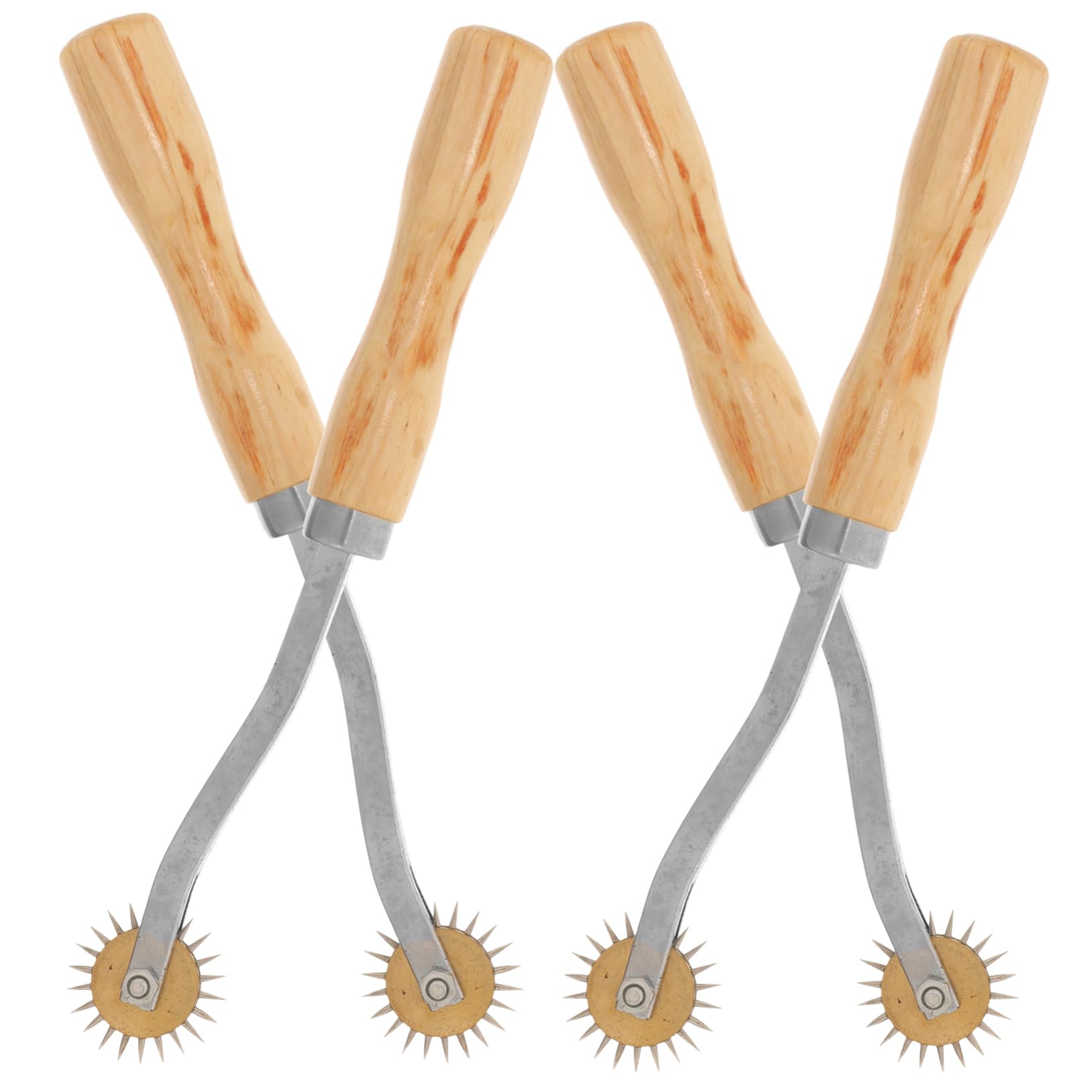 NUOBESTY 3 Set Ruota per Aggraffatura in Pelle Pennarelli A Gesso in Tessuto per Cucire Ruota Tracciante Rotella Taglia Tessuto Pennarelli A Gesso per Cucire Maniglia Metallo 4 Pezzi * 3