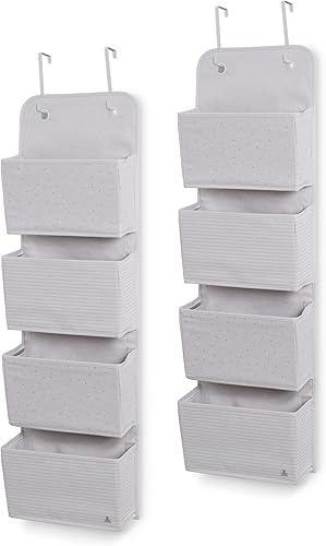 Miniatura 3 de Delta Children GAP babyGap - Paquete de 2 organizadores de almacenamiento sobre la puerta con 4 bolsillos, color azul