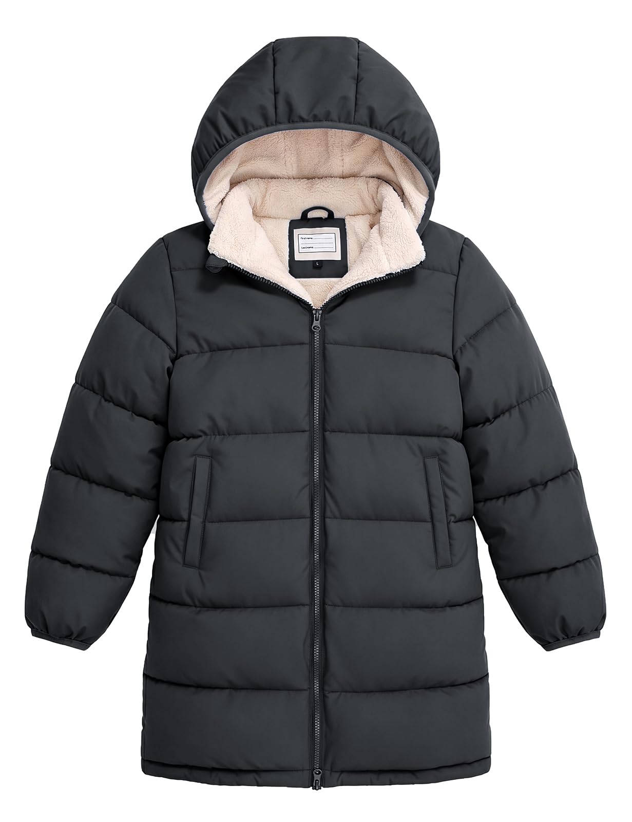 heekpek Kinder Fleece Winterjacke Jungen Warm Gefüttert Mit Kapuze
