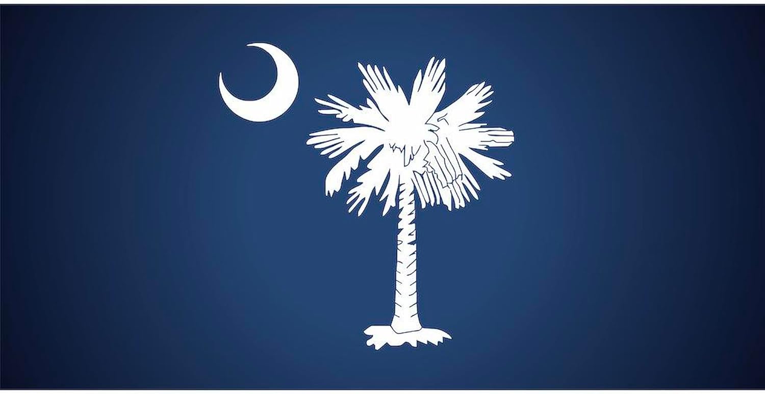 CafePress SC Flag Aluminum License Plate, Front License Plate, Vanity Tag