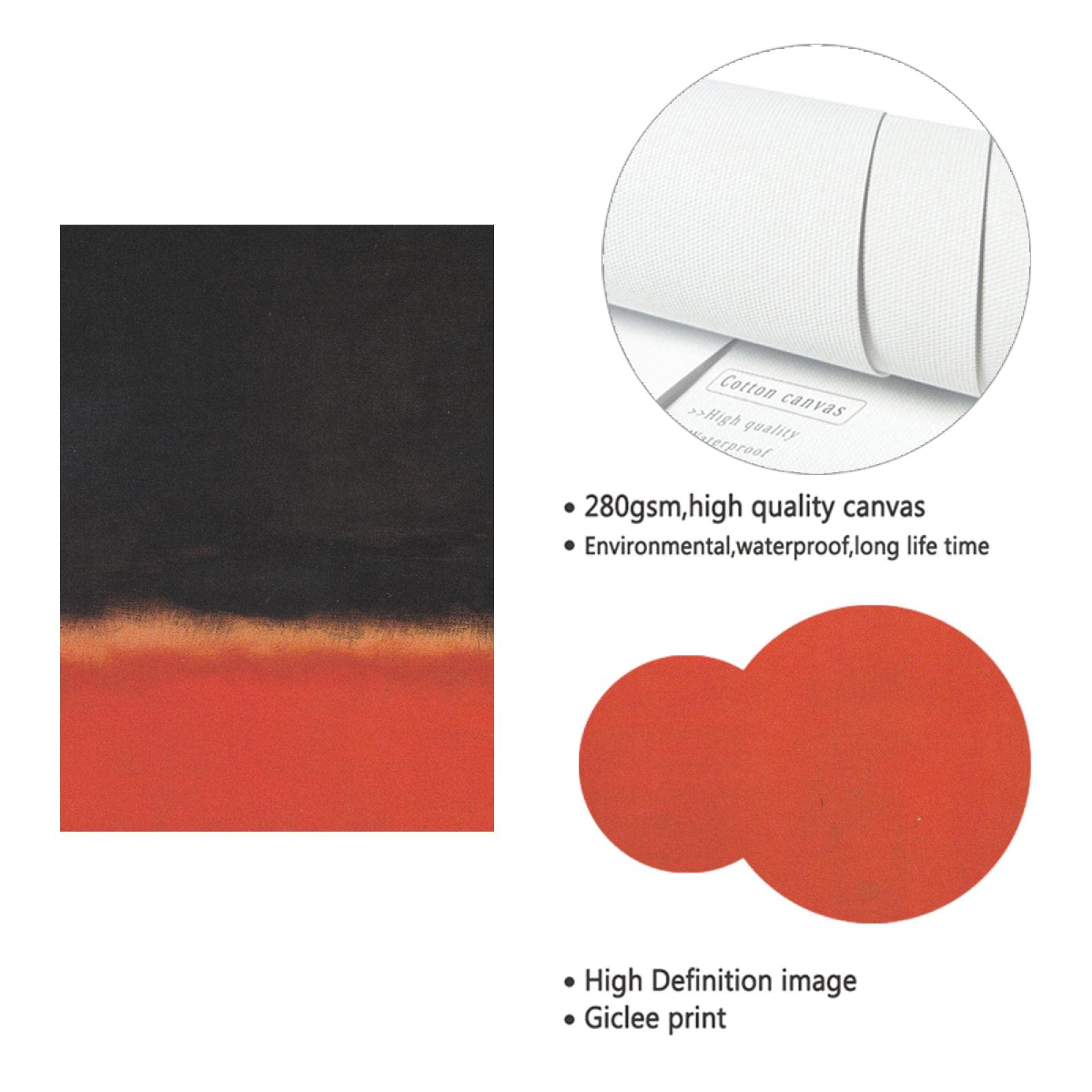 Mark Rothko hedendaagse abstracte expressionistische kunst - Poster Fine Art Print Poster kamer Decor Canvas Print 27,5 x 39,3 (70x100cm) geen frame